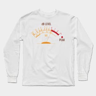 Volume VU Meter Vintage Audio Engineer Recording Studio Long Sleeve T-Shirt